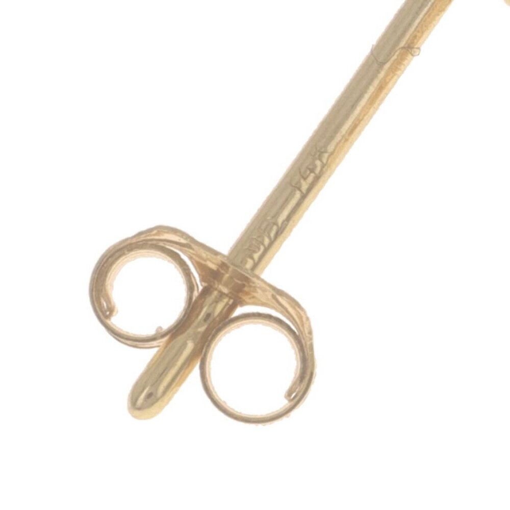 Yellow Gold Interlocking Circle Stud Earrings 14k… - image 4